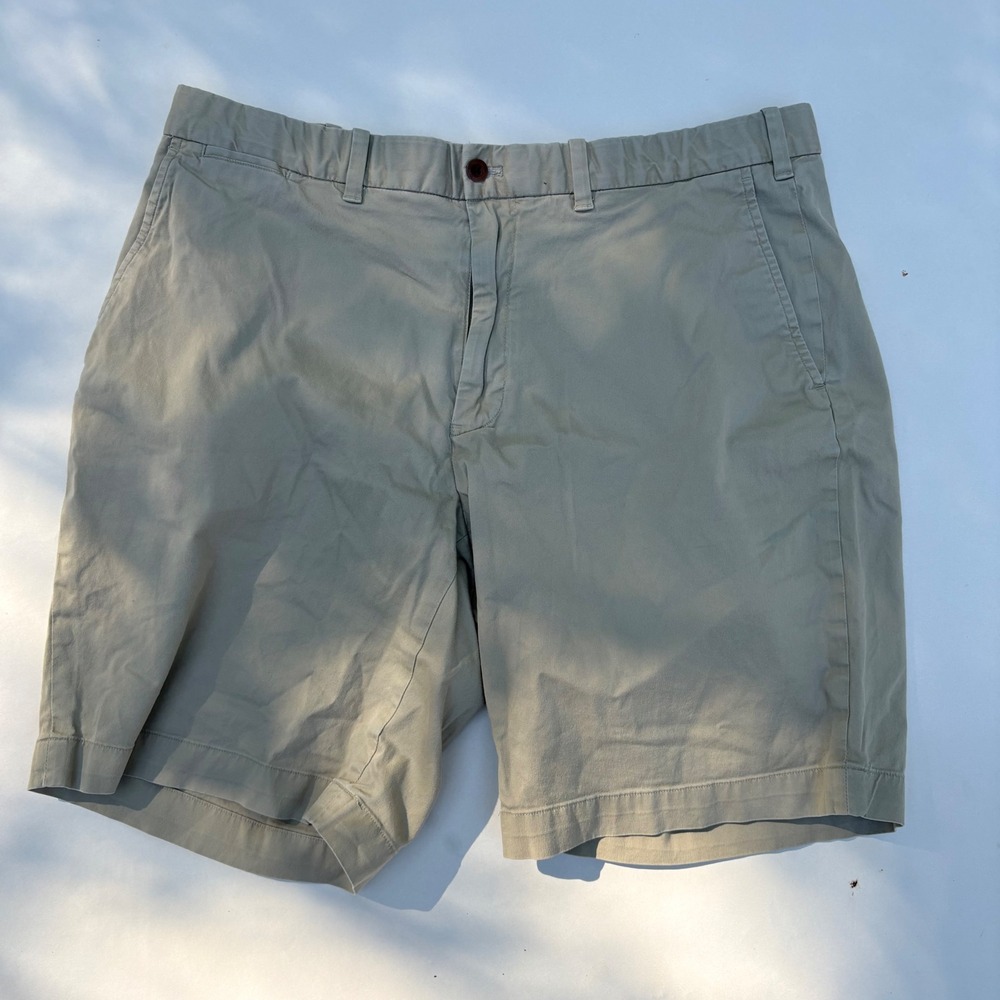 Polo Ralph Lauren Mens 36 Khaki Tan Stretch Cotton Twill Crest Chino Shorts